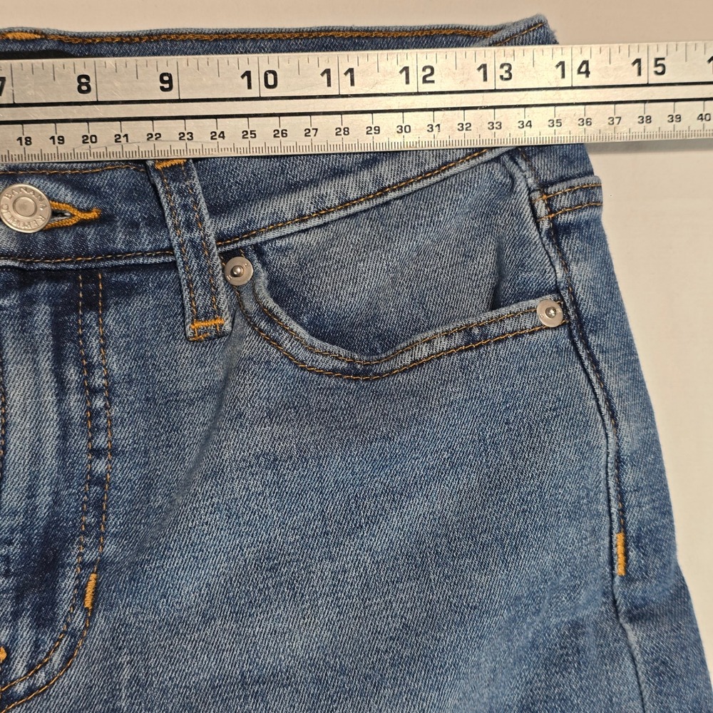 Banana Republic Wide Leg Jeans 27/4 Medium Wash Raw Hem High Rise 862757-008 - Picture 14 of 16